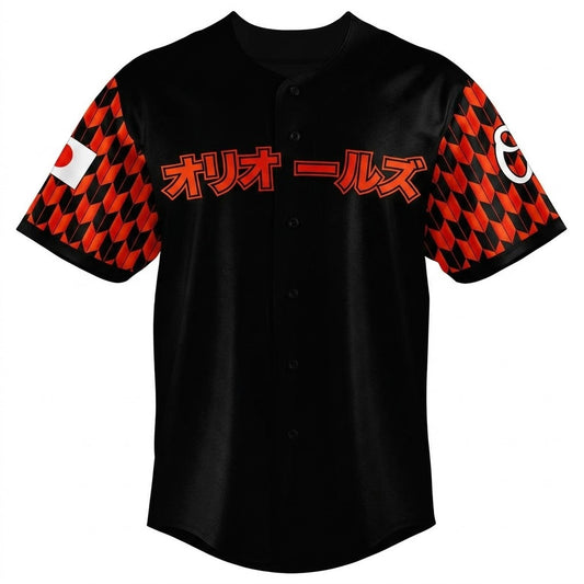 Custom Name - Orioles x Japanese Heritage Night Baseball Jersey - All Size