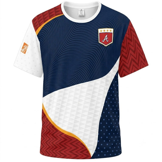 Custom Name - Braves Soccer Giveaway Jersey - All Size