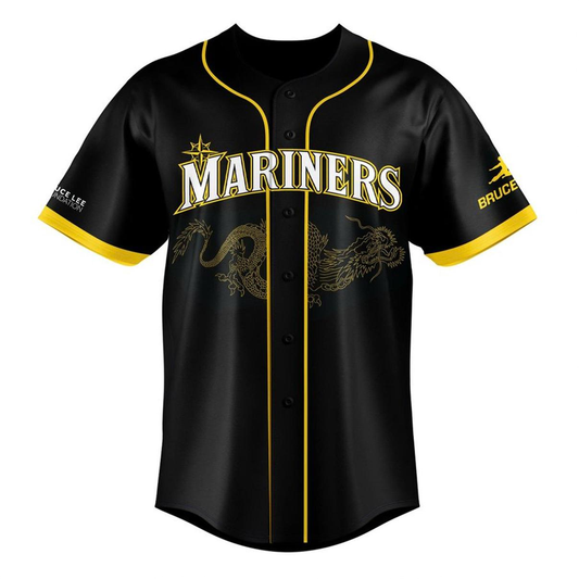 Custom Name - Mariners x Bruce Lee Night 2026 Baseball Jersey - All Size