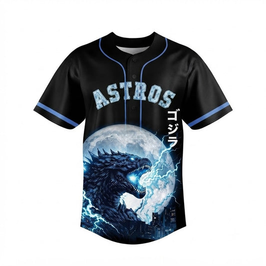Custom Name - Astros x Godzilla Legendary Best Baseball Jersey - All Size