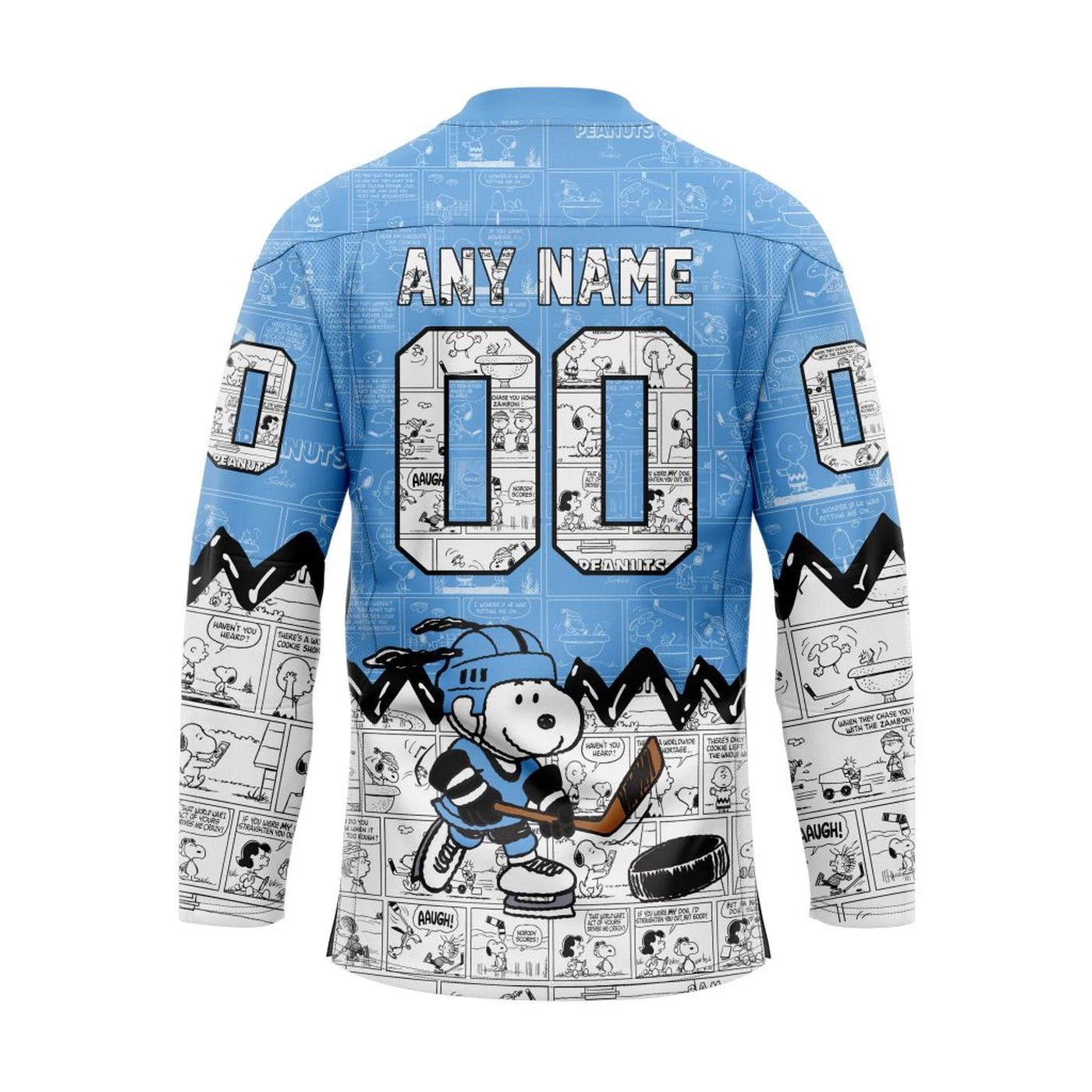 Custom Name - Utah Mammoth Special Peanuts Lace Hockey Shirt - All Size