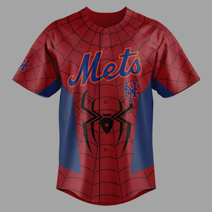 Custom Name - New York Mets x Spider-Man Brand New Day 2026 Baseball Jersey - All Size