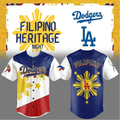 Custom Name - Los Angeles Dodger x Filipino Heritage Night 2026 Baseball Jersey - All Size