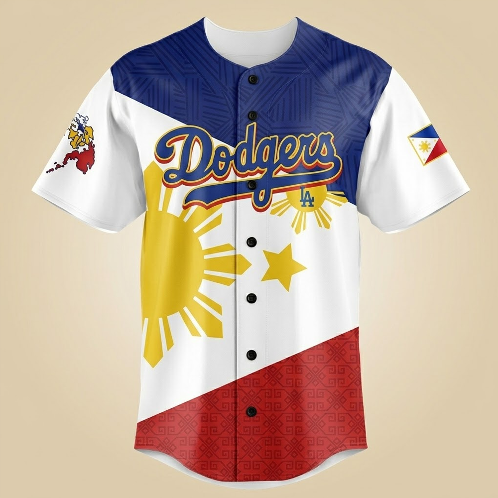 Custom Name - Los Angeles Dodger x Filipino Heritage Night 2026 Baseball Jersey - All Size