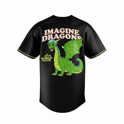 Custom Name - Imagine Dragons Loom World Tour Baseball Jersey - All Size