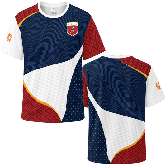 Custom Name - Braves Soccer Giveaway Jersey - All Size