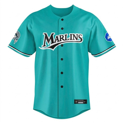 Custom Name - Miami Marlins Teal Time 2026 Fightin’ Fish Through Every Era Baseball Jersey - All Size