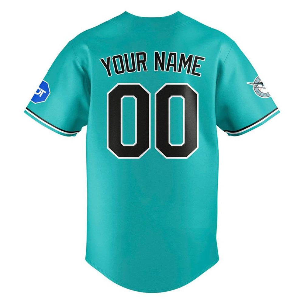Custom Name - Miami Marlins Teal Time 2026 Fightin’ Fish Through Every Era Baseball Jersey - All Size