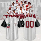 Custom Name - Troy Trojans NCAA College World Series Troymaha Baseball Jersey - All Size