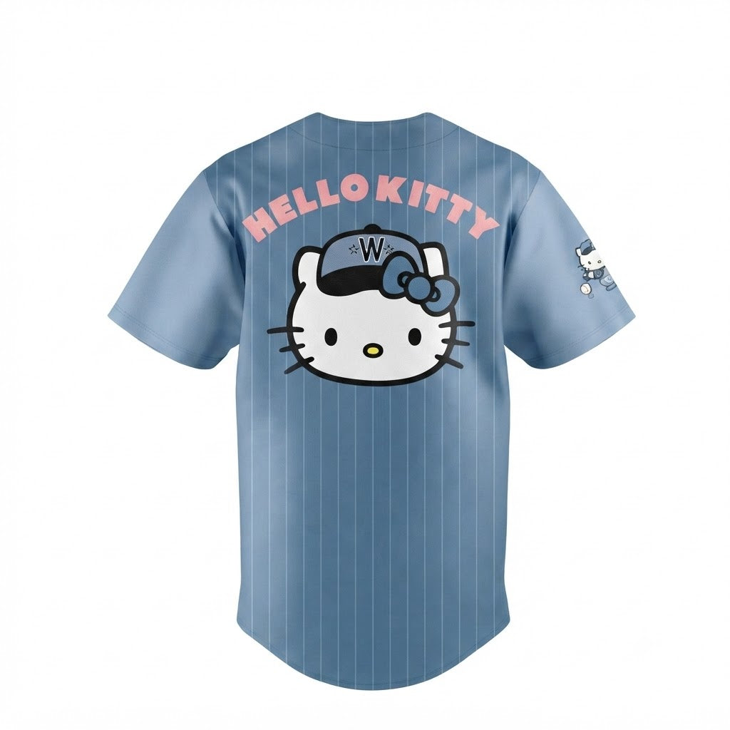 Custom Name - Nationals xHello Kitty Night Baseball Jersey - All Size