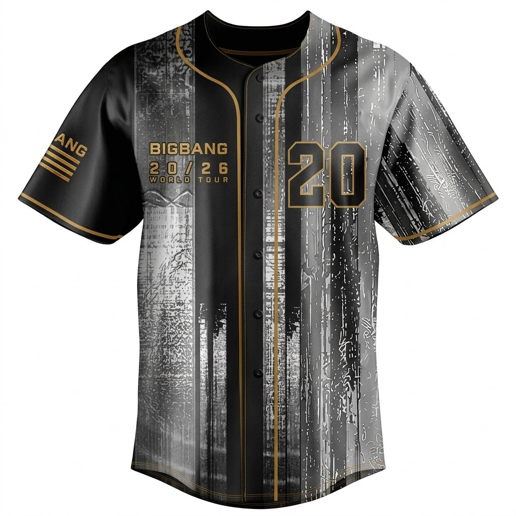 Custom Name - BigBang 20th Anniversary World Tour 26/27 Baseball Jersey - All Size