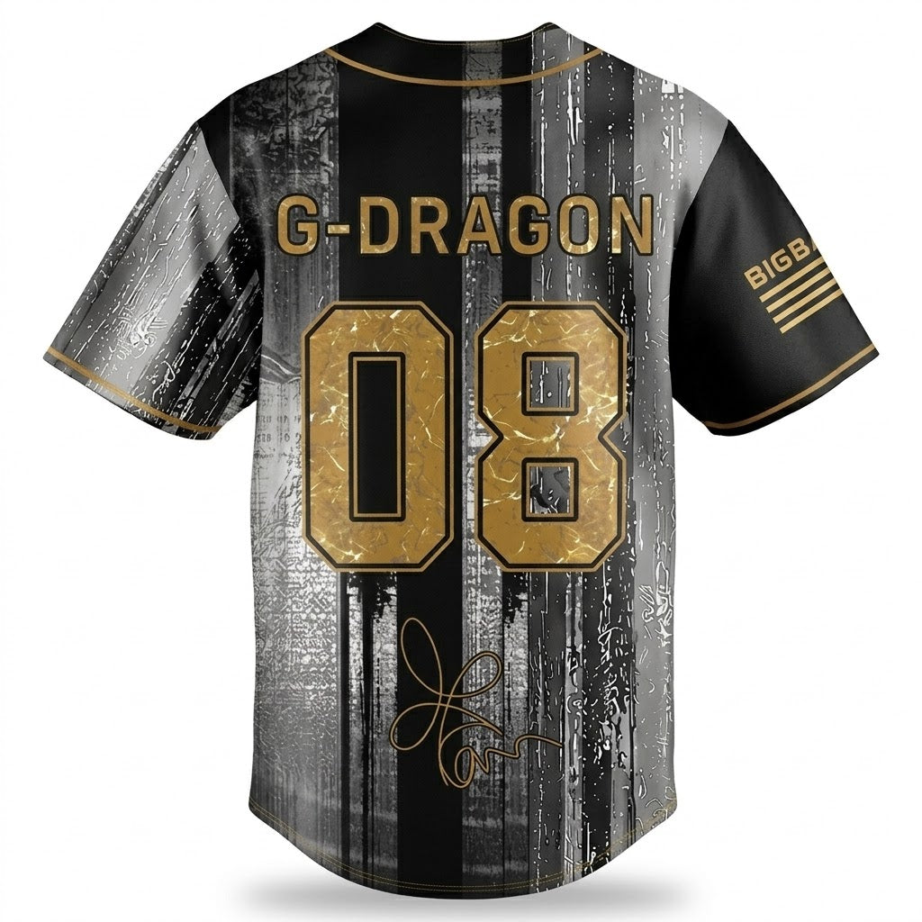 Custom Name - BigBang 20th Anniversary World Tour 26/27 Baseball Jersey - All Size