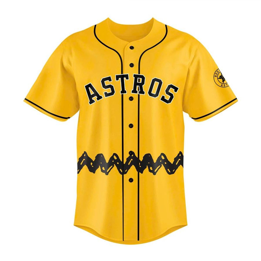 Custom Name - Houston Astros x Peanuts Night 2026 Baseball Jersey - All Size