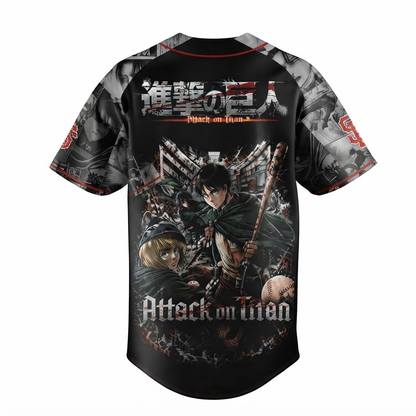 Custom Name - Giants x Attack on Titan Baseball Jersey - All Size