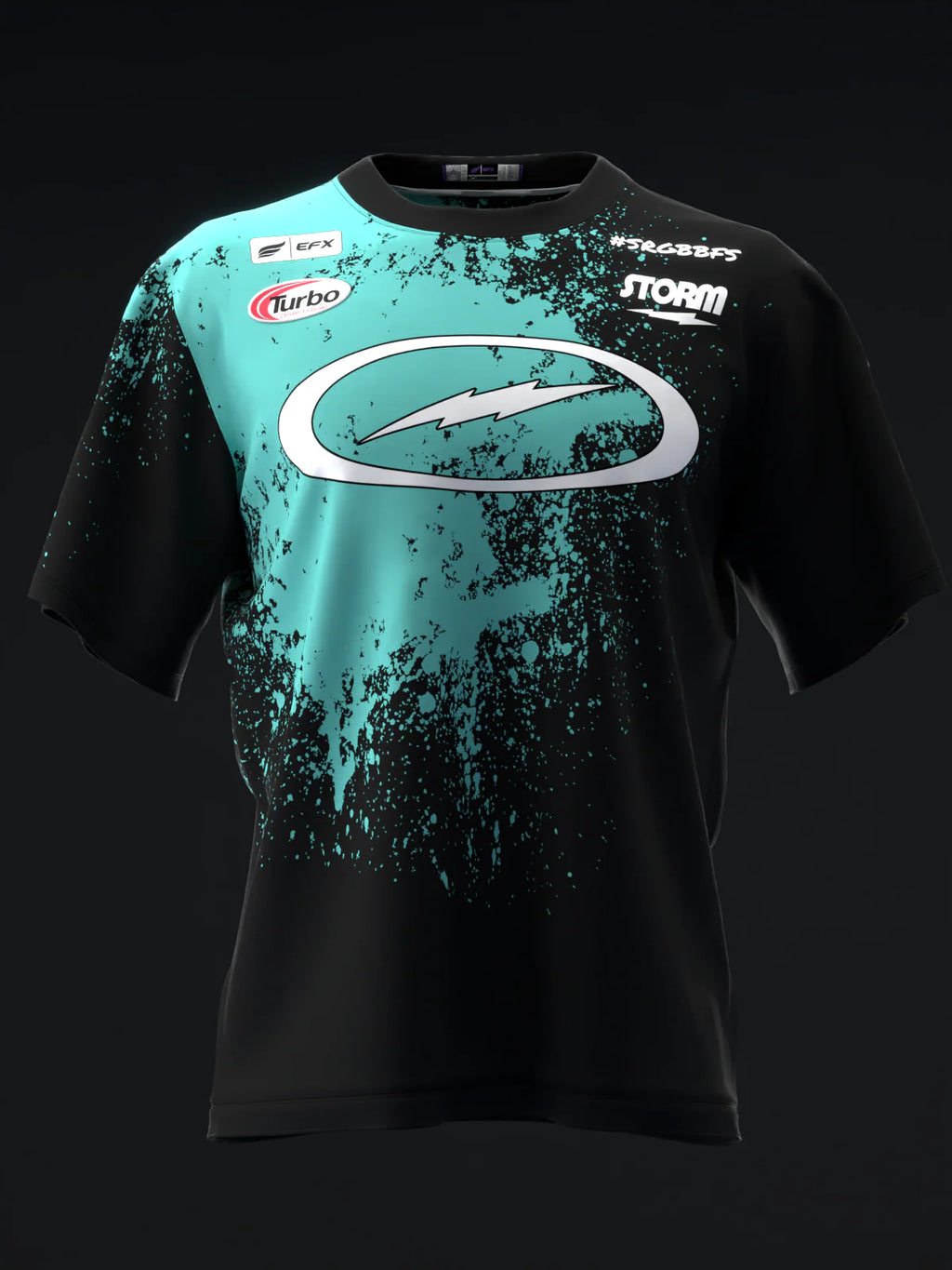 Custom Name - Nick Brown 2026 Splatter Teal Bowling Jersey - All Size