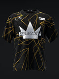 Custom Name - Sarah Klassen Geometrical Polyhedron Black Bowling Jersey - All Size