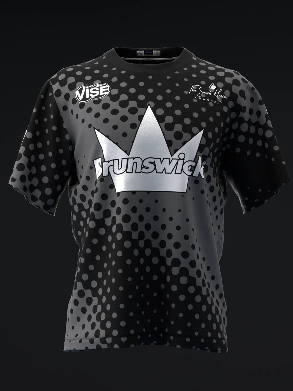 Custom Name - Sarah Klassen 2026 Charcoal Halftone Bowling Jersey - All Size