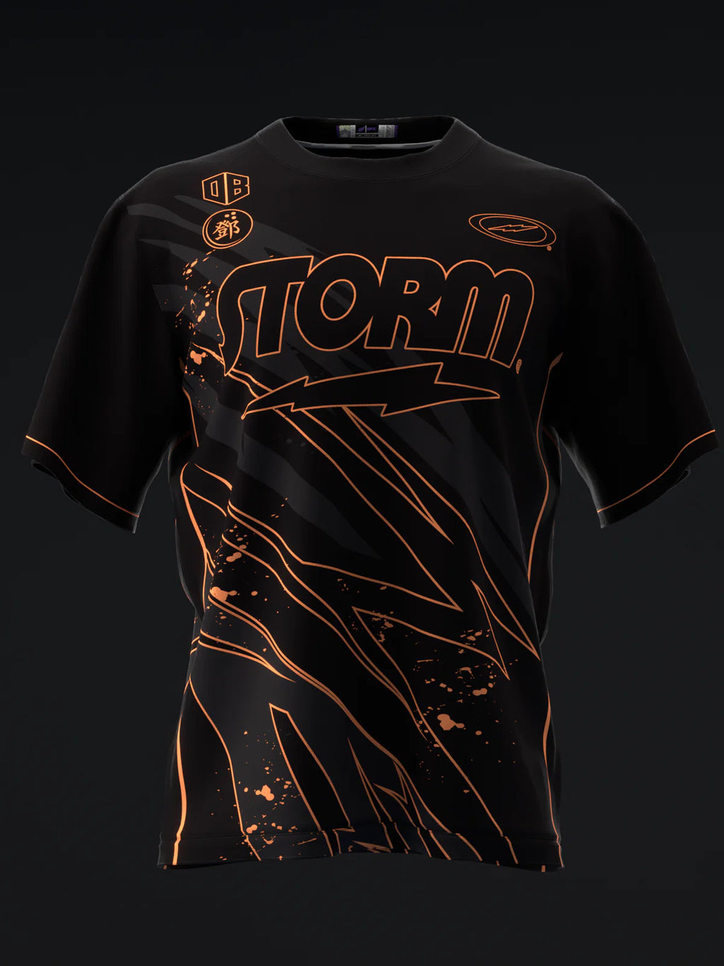 Custom Name - Darren Tang 2024Blackout Black Neon Orange Bowling Jersey - All Size