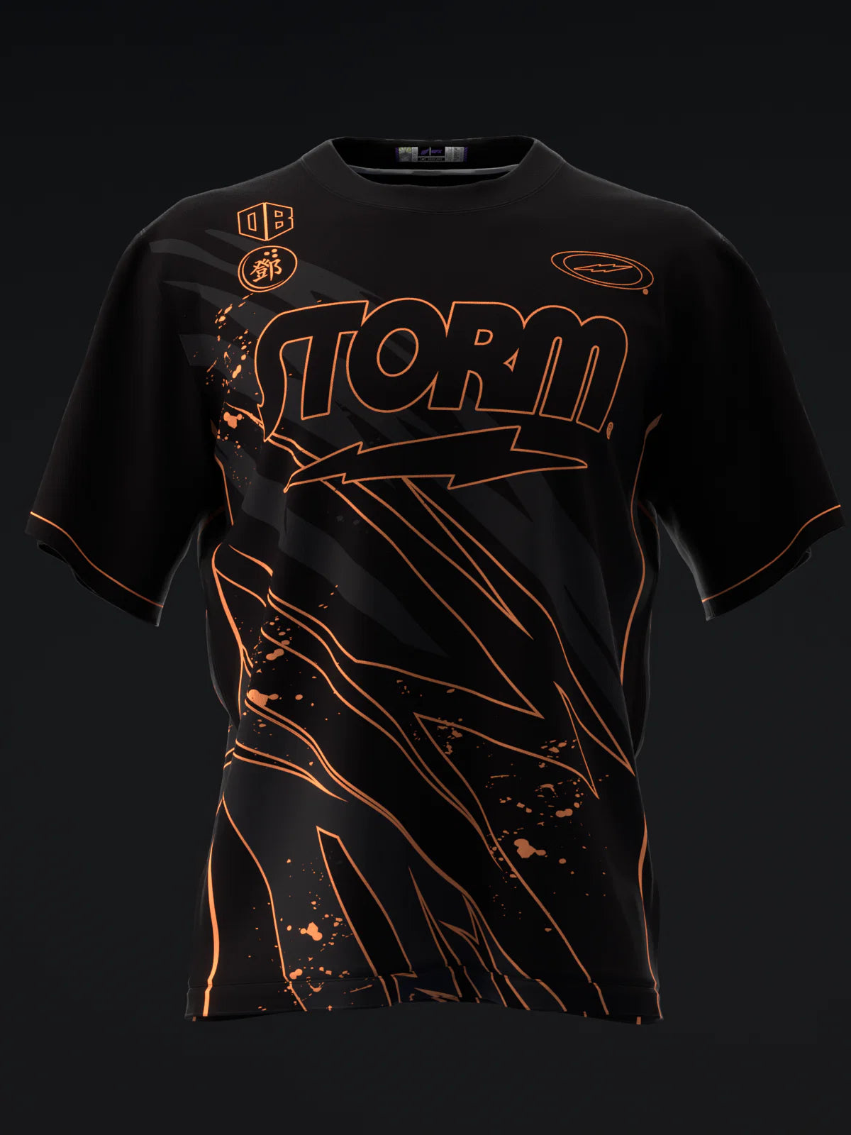 Custom Name - Darren Tang 2024Blackout Black Neon Orange Bowling Jersey - All Size