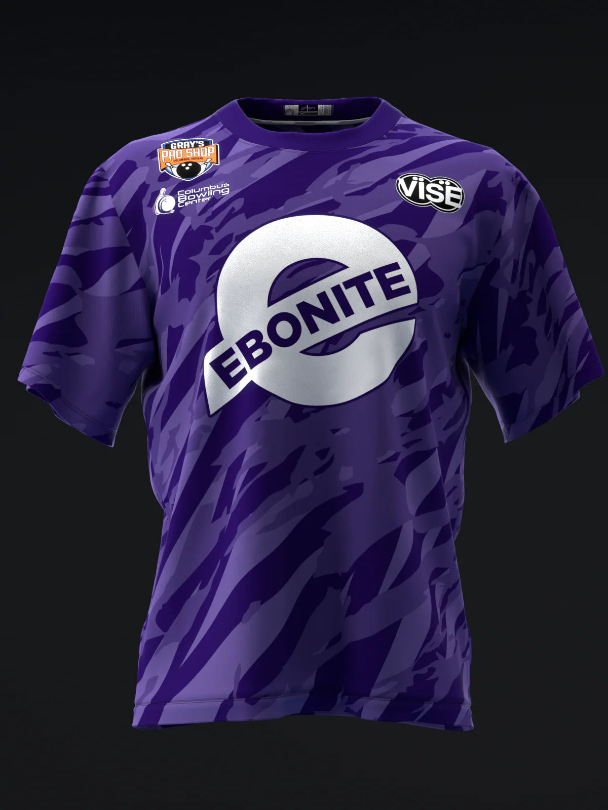Custom Name - Matt Sanders Elbram Dark Purple Bowling Jersey - All Size