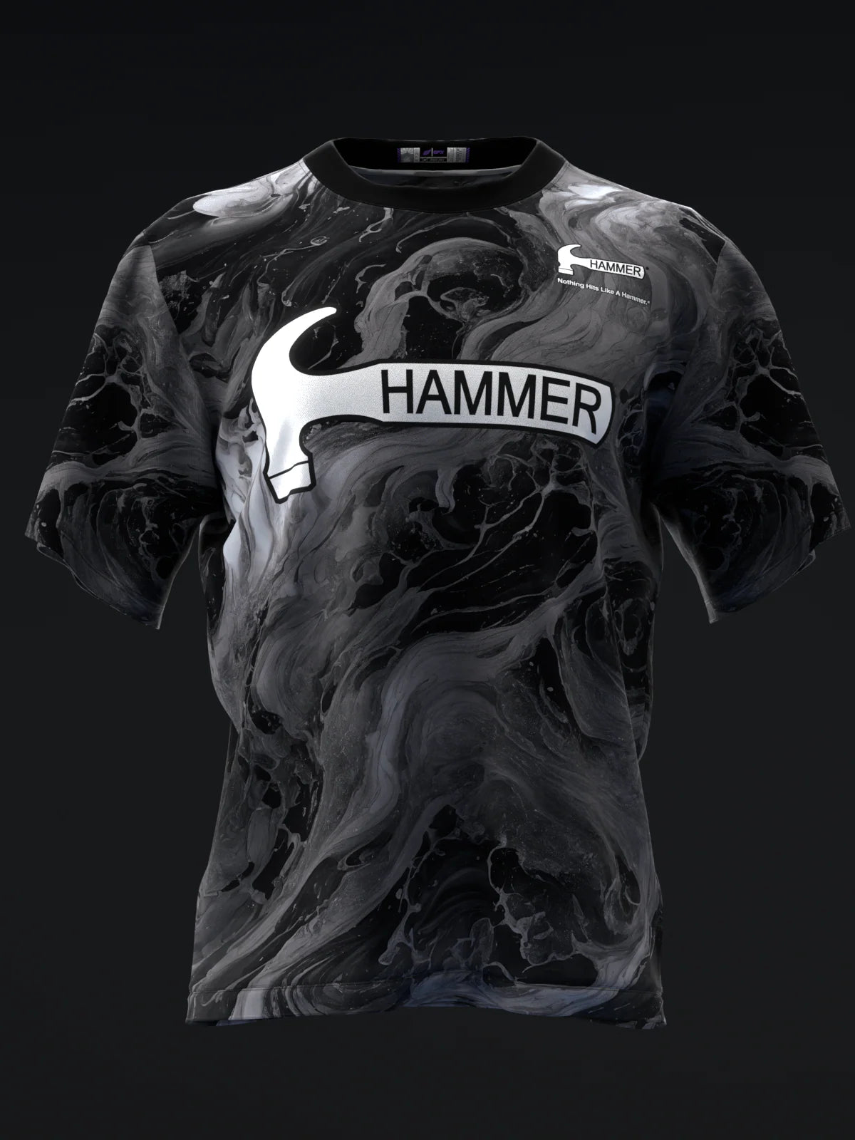 Custom Name - Hammer Black Pearl Urethane Bowling Jersey - All Size