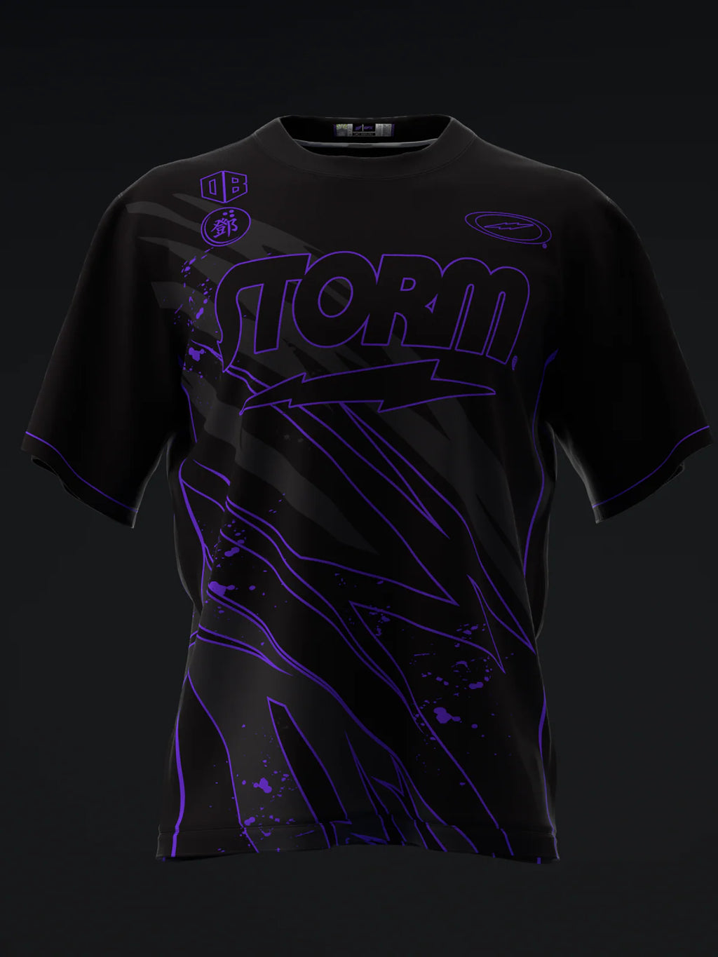Custom Name - Darren Tang 2024 Blackout Black Neon Purple Bowling Jersey - All Size