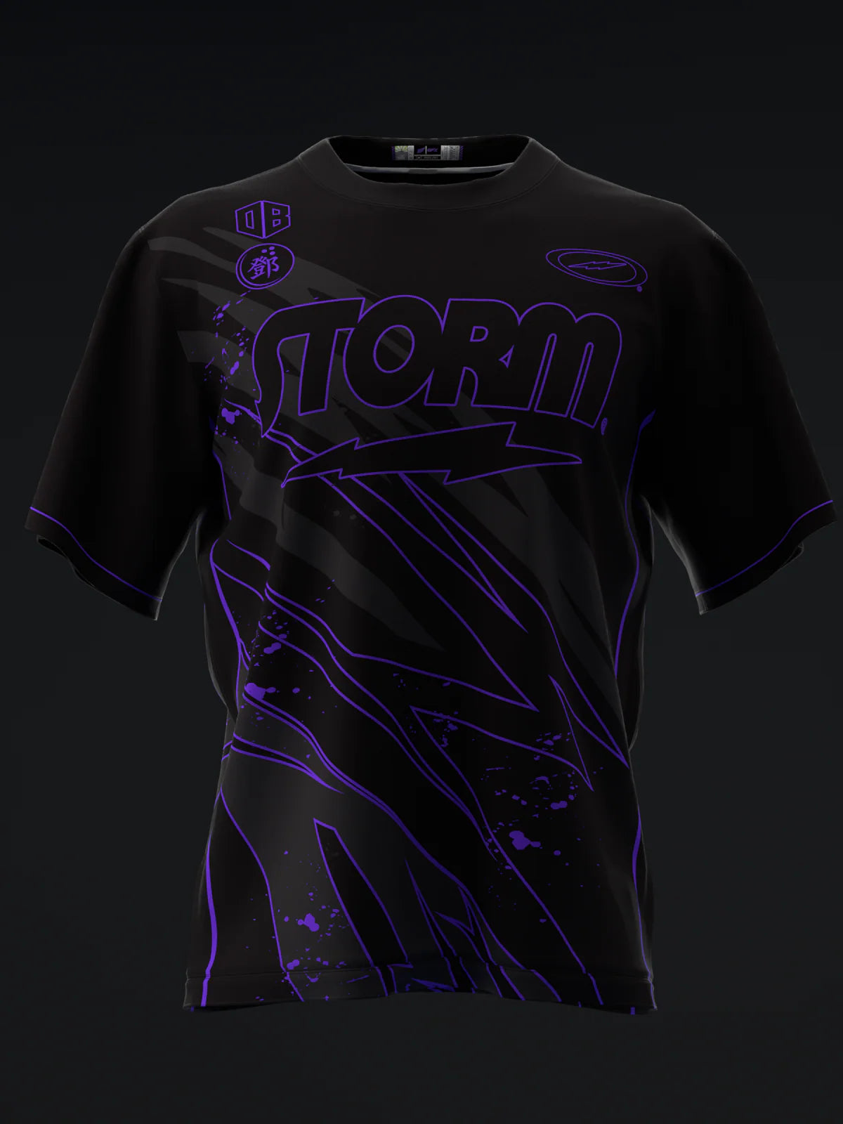 Custom Name - Darren Tang 2024 Blackout Black Neon Purple Bowling Jersey - All Size