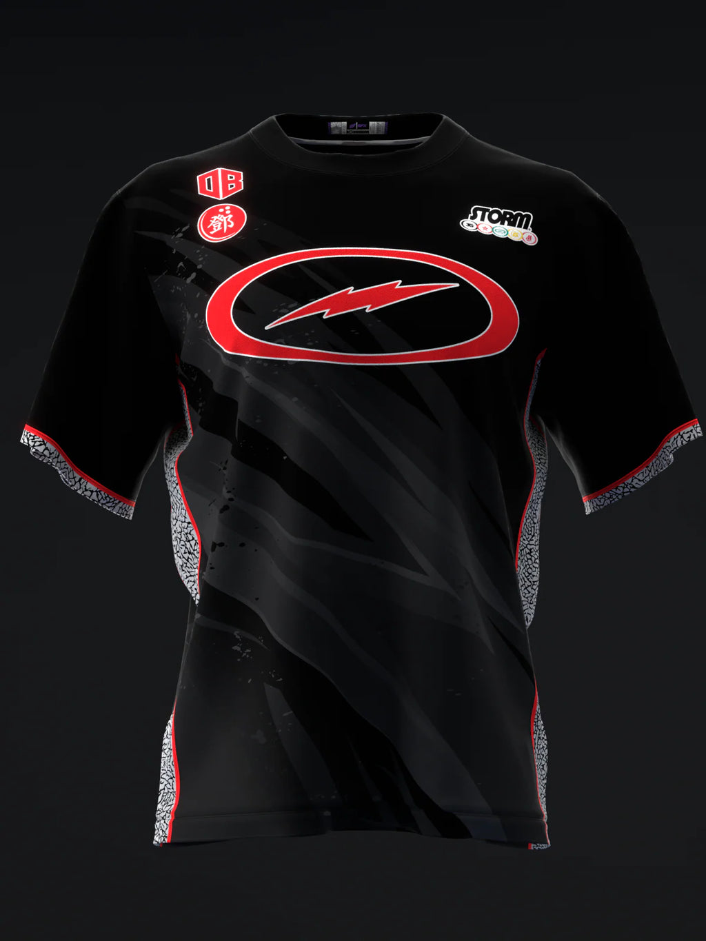Custom Name - Darren Tang 2025 Lightning All Black Cement Bowling Jersey - All Size