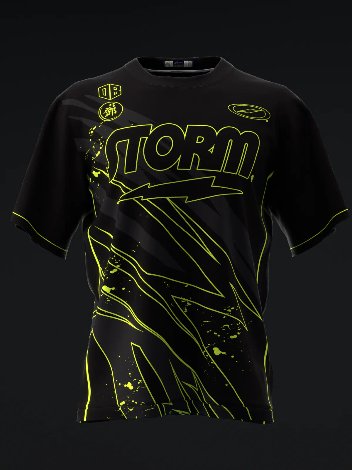 Custom Name - Darren Tang Blackout Black Neon Highlighter Bowling Jersey - All Size