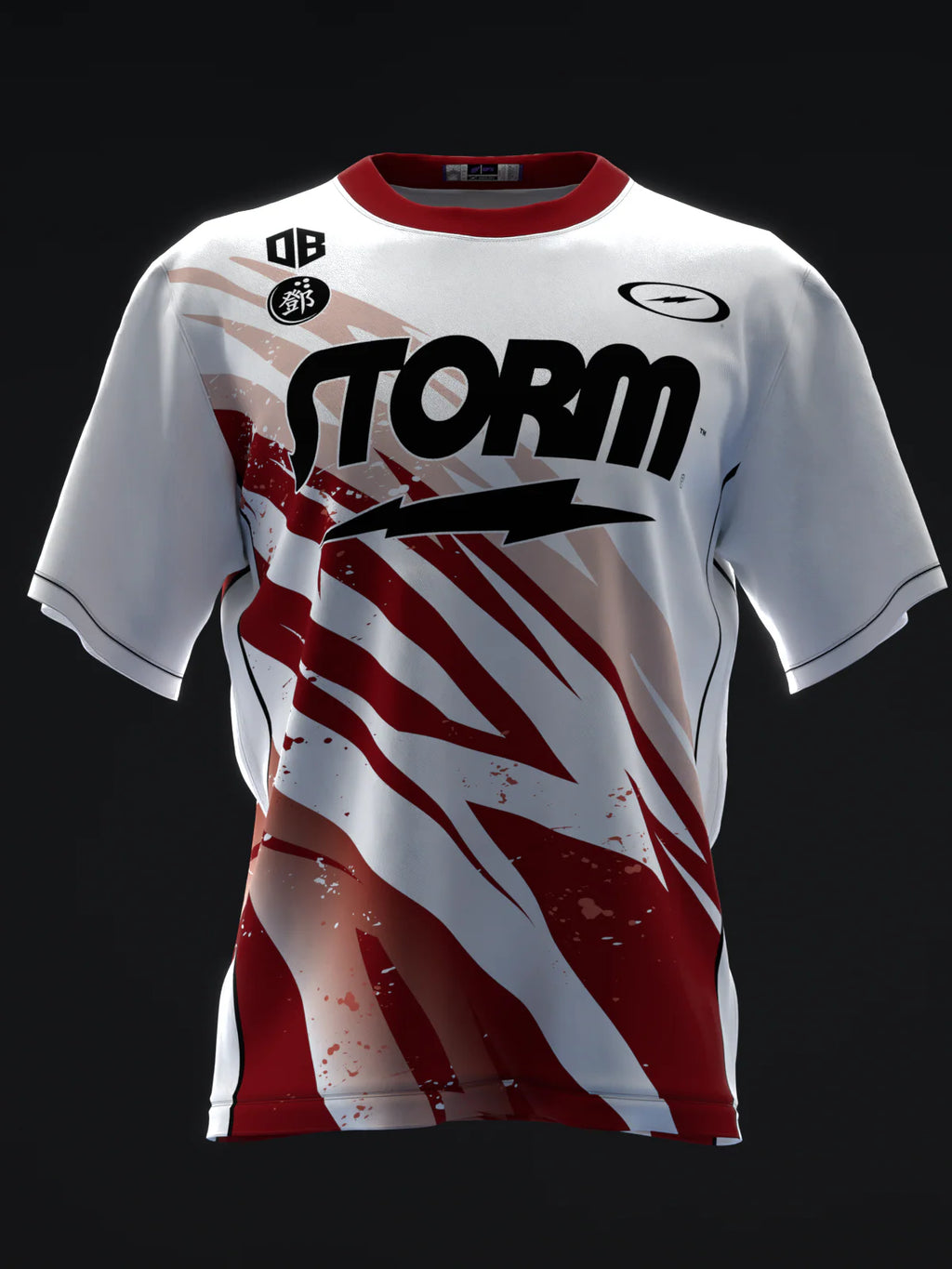 Custom Name - Darren Tang Lightning White Maroon Bowling Jersey - All Size