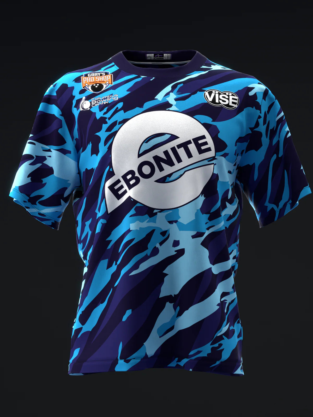 Custom Name - Matt Sanders Elbram Purple Blue Bowling Jersey - All Size