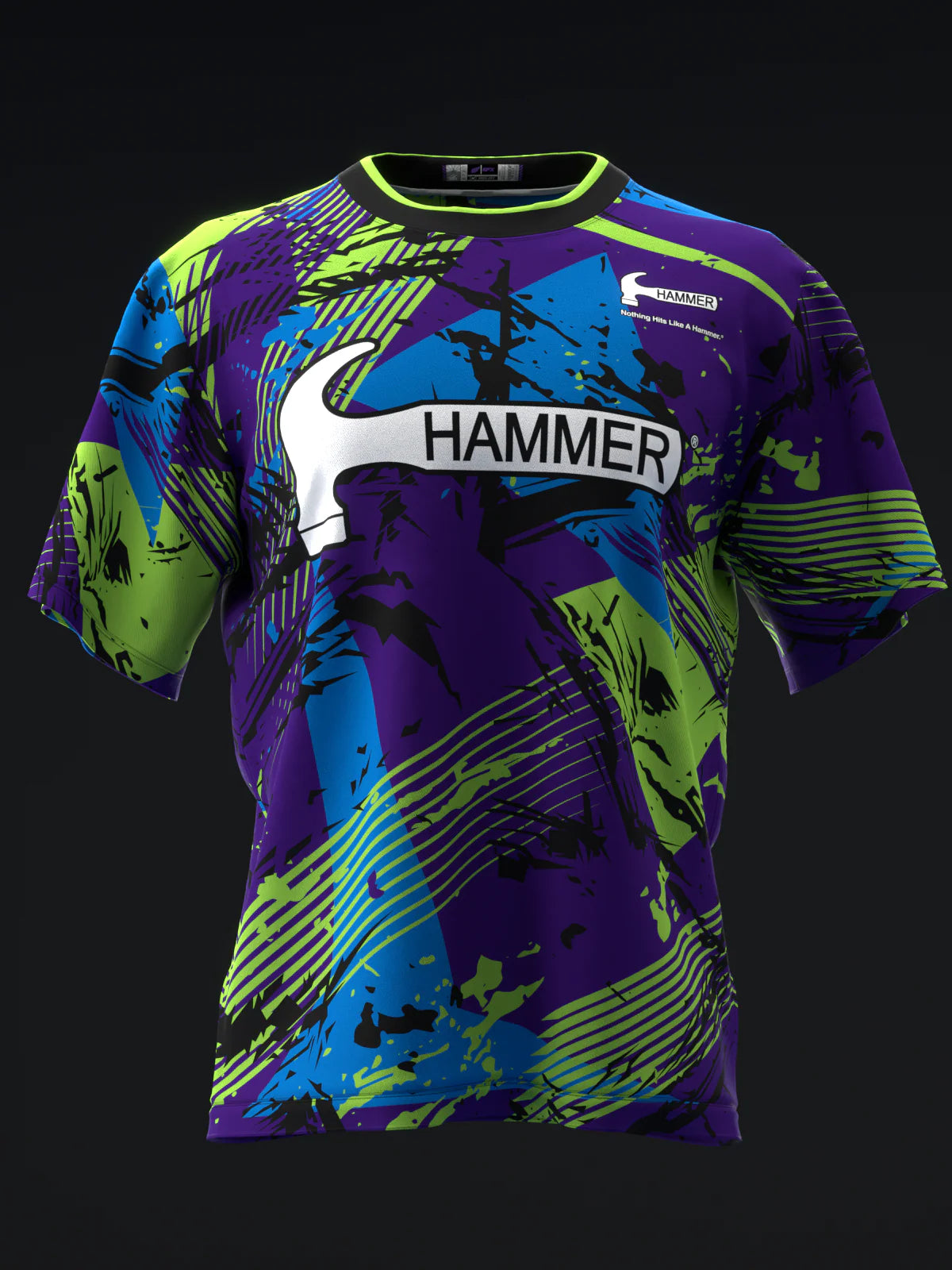 Custom Name - Hammer Dark Web Hybrid Bowling Jersey - All Size