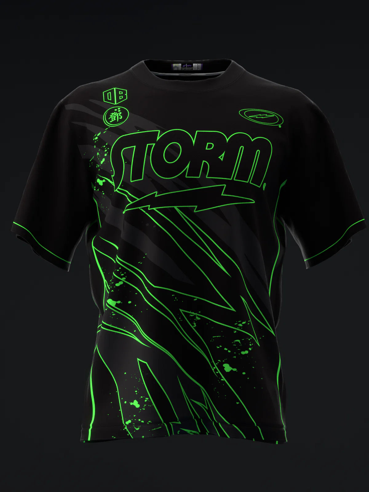 Custom Name - Darren Tang 2024 Blackout Black Neon Green Bowling Jersey - All Size
