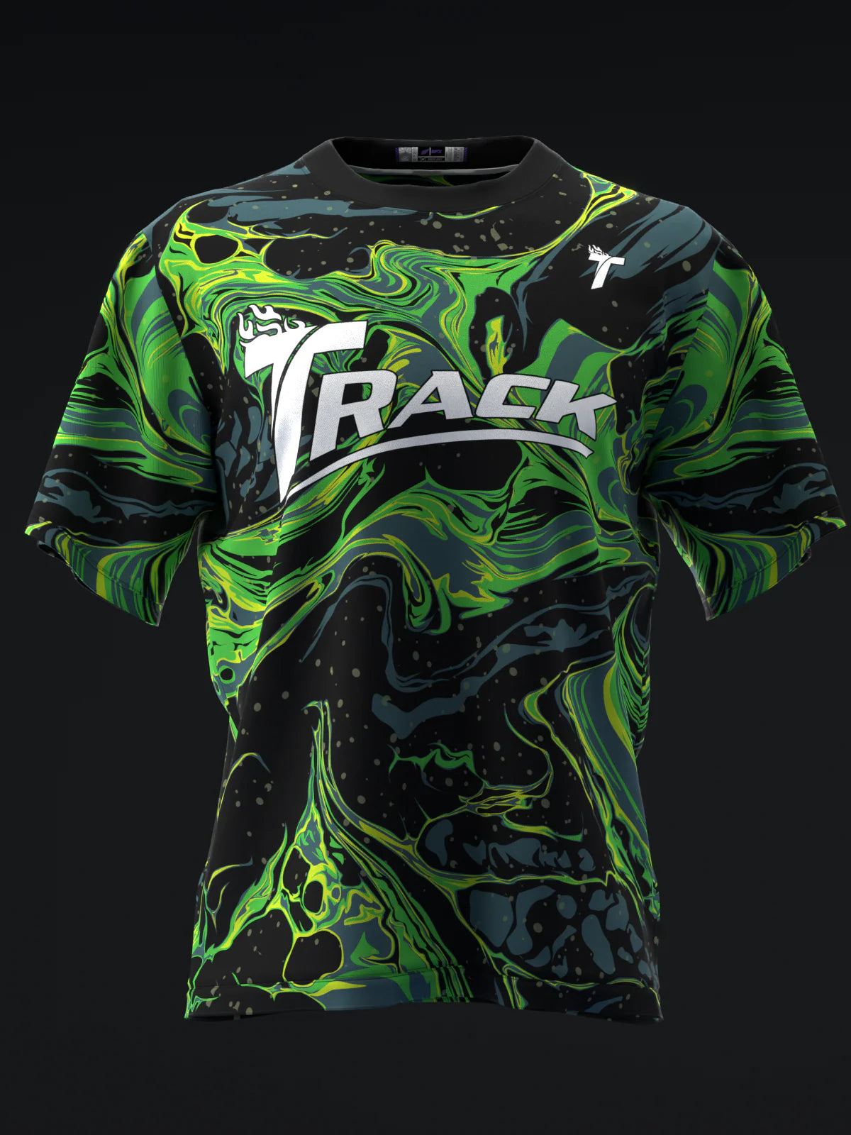 Custom Name - Track Cypher Solid Bowling Jersey - All Size