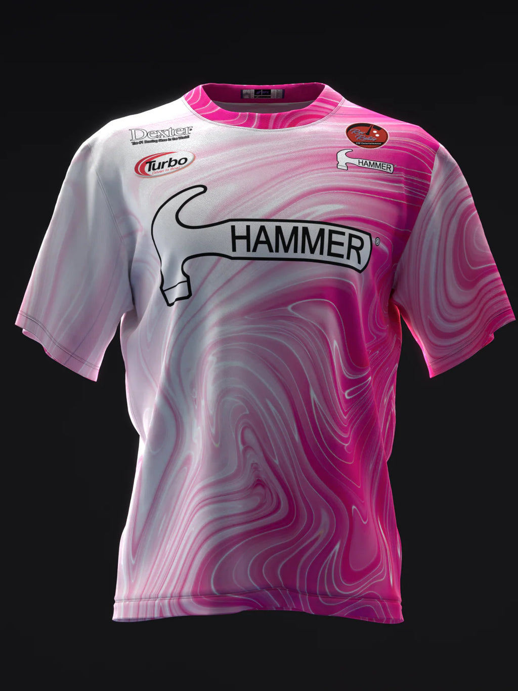 Custom Name - Lauren Russo Liquid Marble Pink Bowling Jersey - All Size