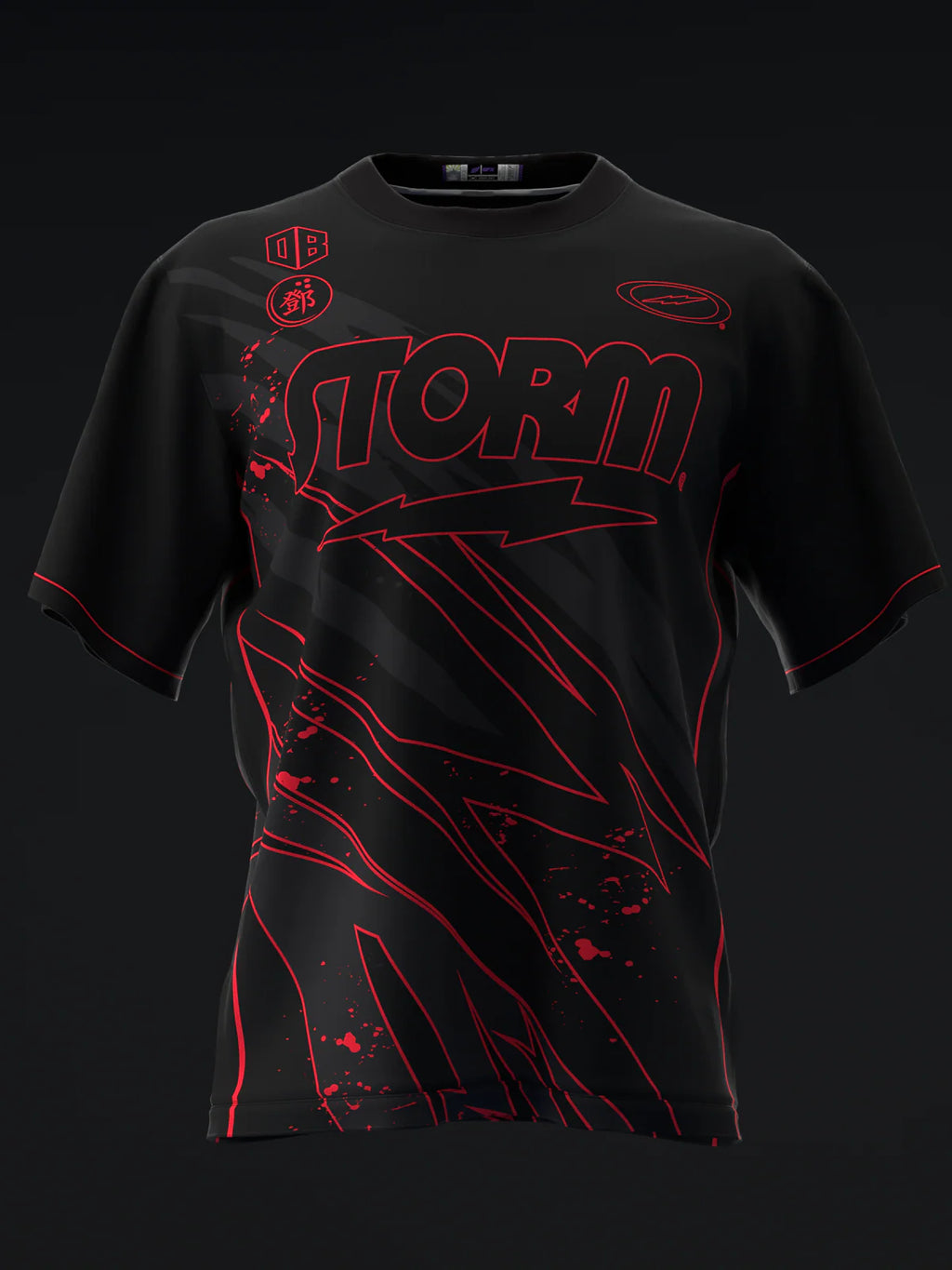 Custom Name - Darren Tang 2024 Blackout Black Red Bowling Jersey - All Size