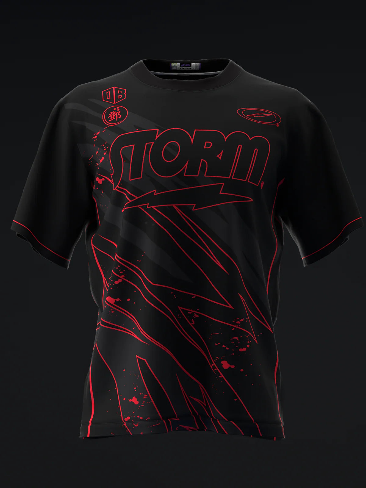 Custom Name - Darren Tang 2024 Blackout Black Red Bowling Jersey - All Size
