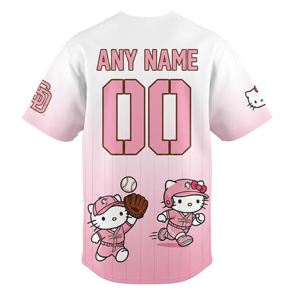 Custom Name - Woodpeckers x Hello Kitty 2026 Pink Baseball Jersey - All Size