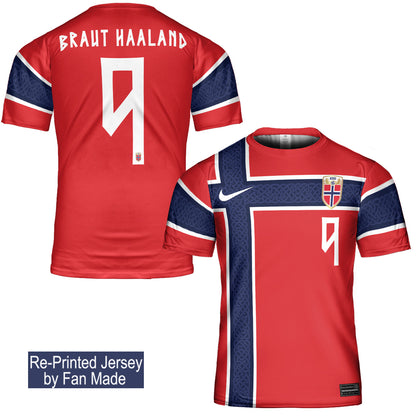 Custom Name - Braut Haaland Norway 2026 WC Home Jersey 3D Soccer - All Size