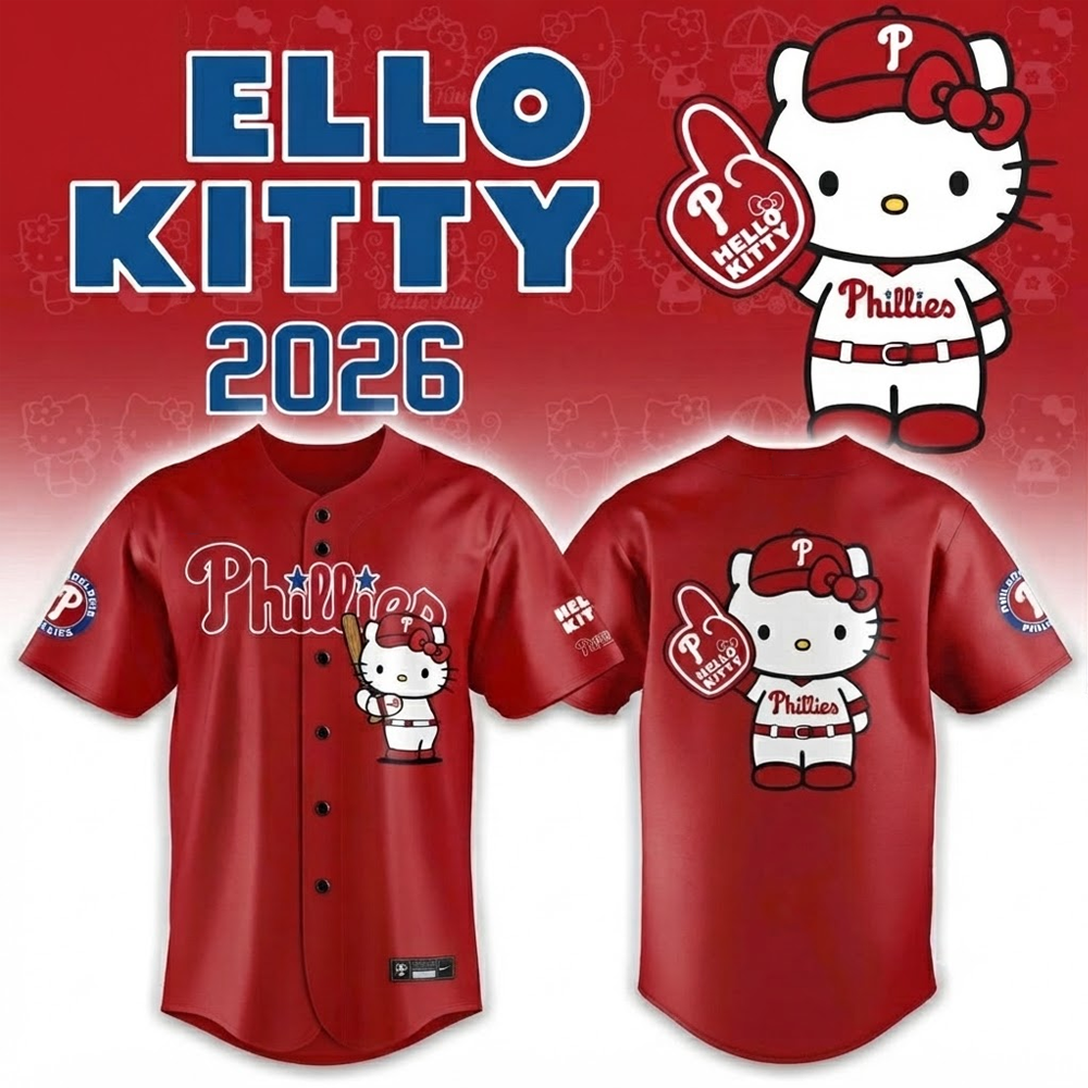 Custom Name - Phillies Hello Kitty Night 2026 Baseball Jersey - All Size
