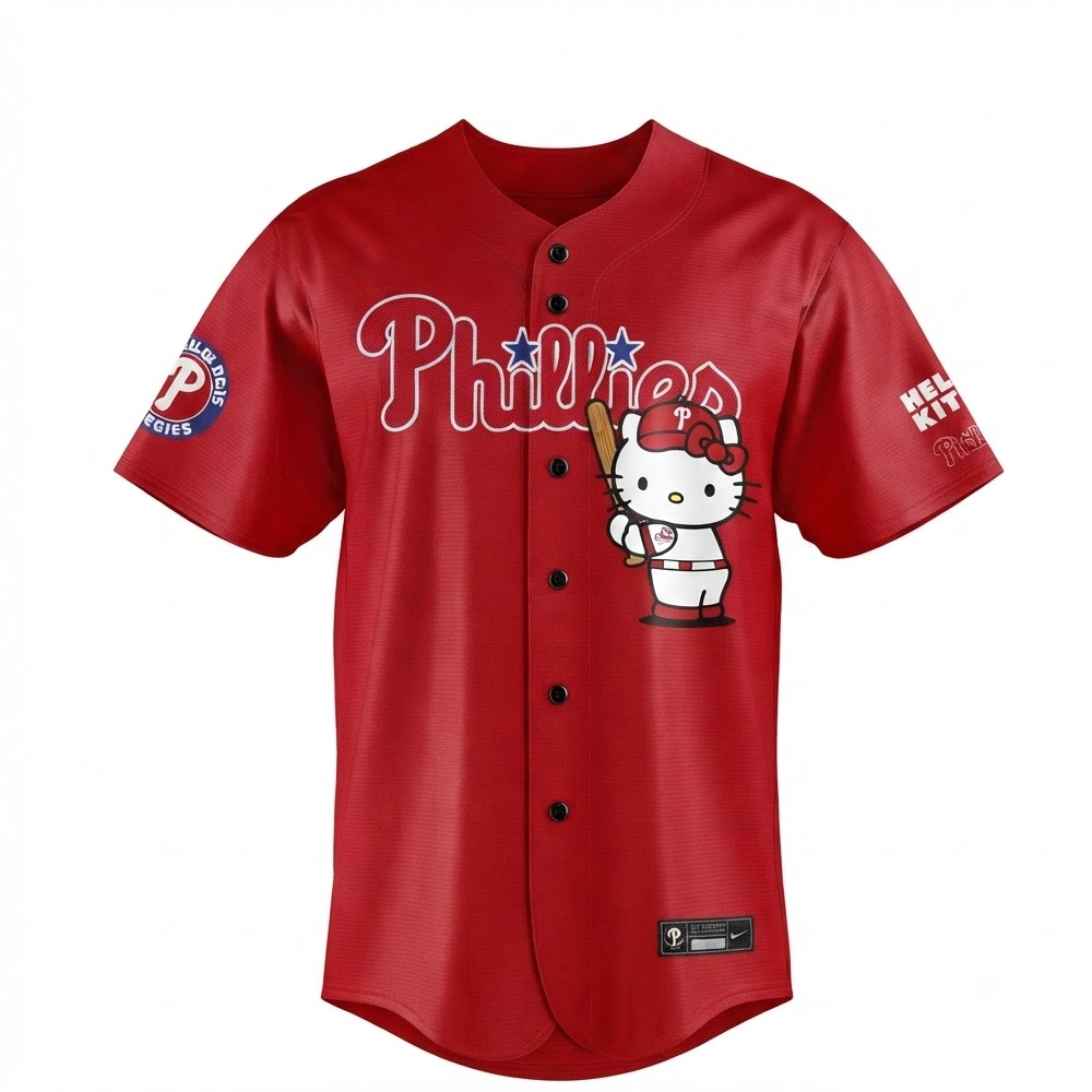 Custom Name - Phillies Hello Kitty Night 2026 Baseball Jersey - All Size