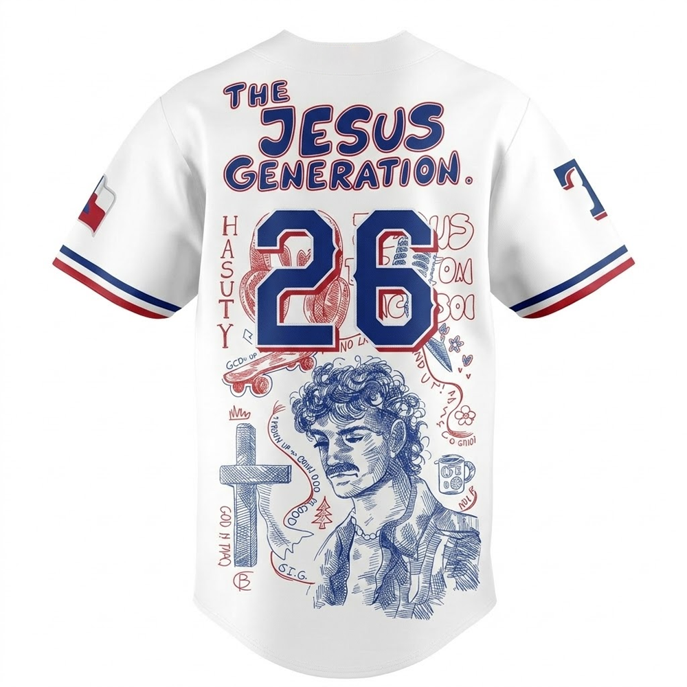 Custom Name - Rangers x Forrest Frank The Jesus Generation Tour 2026 Baseball Jersey - All Size