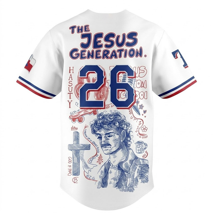 Custom Name - Rangers x Forrest Frank The Jesus Generation Tour 2026 Baseball Jersey - All Size
