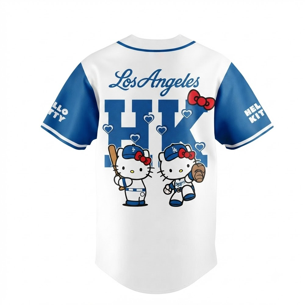 Custom Name - Dodgers x Hello Kitty Night 2026 Baseball Jersey - All Size