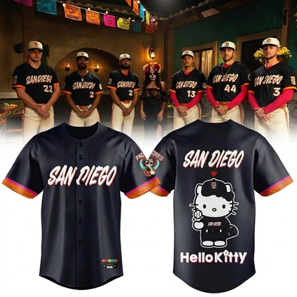 Custom Name - Padres City Connect x Hello Kitty 2026 Baseball Jersey - All Size