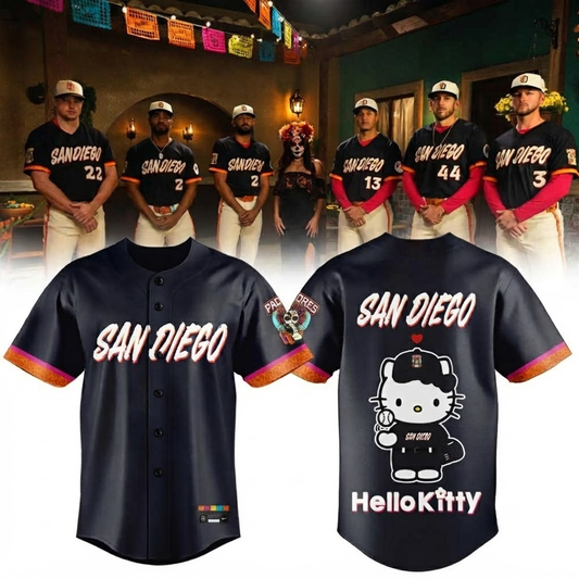 Custom Name - Padres City Connect x Hello Kitty 2026 Baseball Jersey - All Size