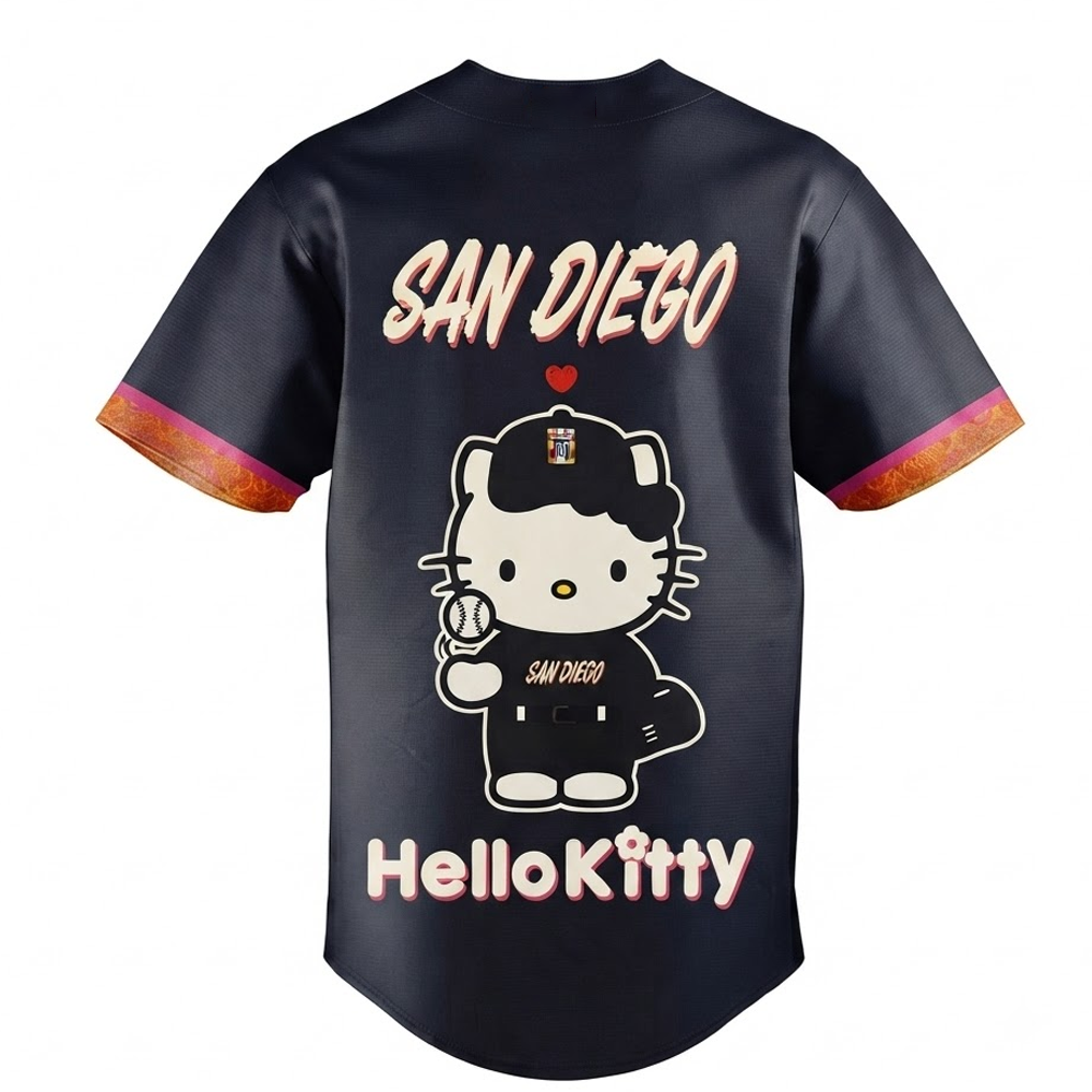 Custom Name - Padres City Connect x Hello Kitty 2026 Baseball Jersey - All Size