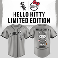 Custom Name - White Sox x Hello Kitty Night 2026 Gray Baseball Jersey - All Size
