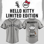 Custom Name - White Sox x Hello Kitty Night 2026 Gray Baseball Jersey - All Size