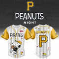Custom Name - Pirates x Peanuts Night 2026 Baseball Jersey - All Size